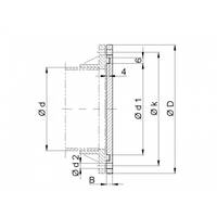 Blank flanges with groove for O-ring gasket