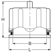 Anti splash double effect PP-H tank vent