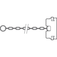 Blanking plug in PPGF for quick release coupling, supplied with gasket, chain and rings