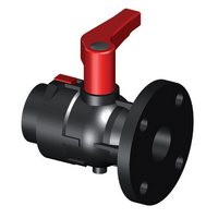 IBC's PE-HD ball valve, BSP threaded outlet, DIN* flange