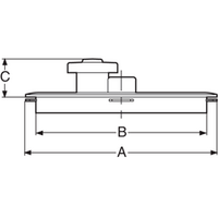 PE-LD Manhole cover with collet and vent, ø270, with screws