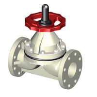 PP-H diaphragm valve, with ANSI* flanges