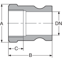 PPGF Female BSP threaded adaptor, A type