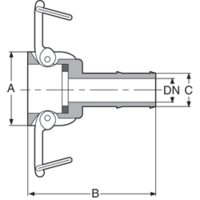 PPGF hosetail coupler, C type