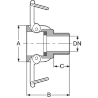 PPGF Male BSP threaded coupler, B type