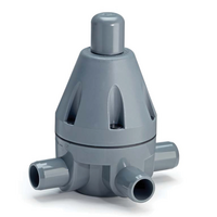 Pressure relief valve in PVC-U, PVC-U metric spigot outlets