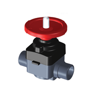 PVC-U diaphragm valve, PVC-U metric spigot outlets