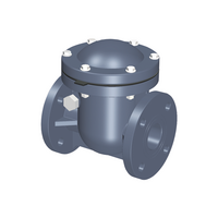 PVC-U swing check valve, with DIN* flanges