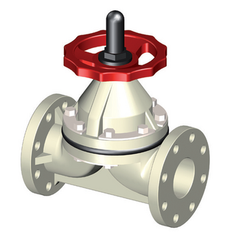 PP-H diaphragm valve, with ANSI* flanges