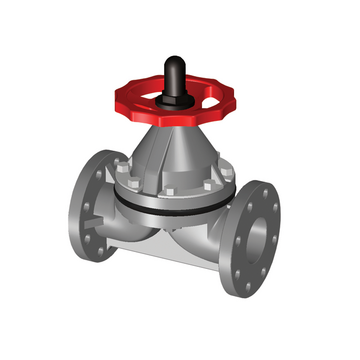 PVC-C diaphragm valve, with ANSI* flanges