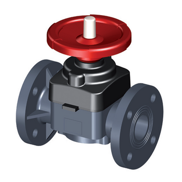 PVC-U diaphragm valve, with ANSI* flanges