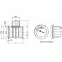 Volume control dampers tightly continuous adjustment (manual operation) with locking screw, flange on both sides, with DIN 1946-4