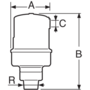 Automatic air valve, simple function, in PP, S050