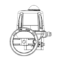 Electric actuator for 1/4 turn valve with 4-20 mA positioner