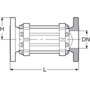 PP-H sight glass, with ANSI* flanges