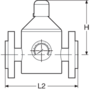 Pressure reducer in PP-H, with DIN* flanges